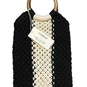 NEW - LAUDE THE LABEL Gabby Mini Macrame Black Curateur Bag